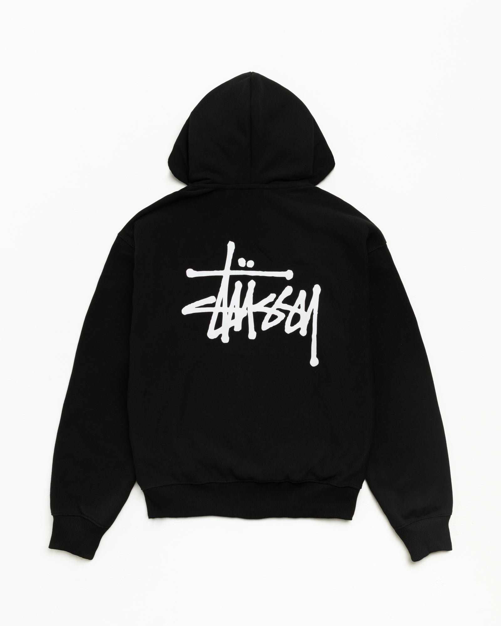 BASIC STÜSSY ZIP HOODIE back view