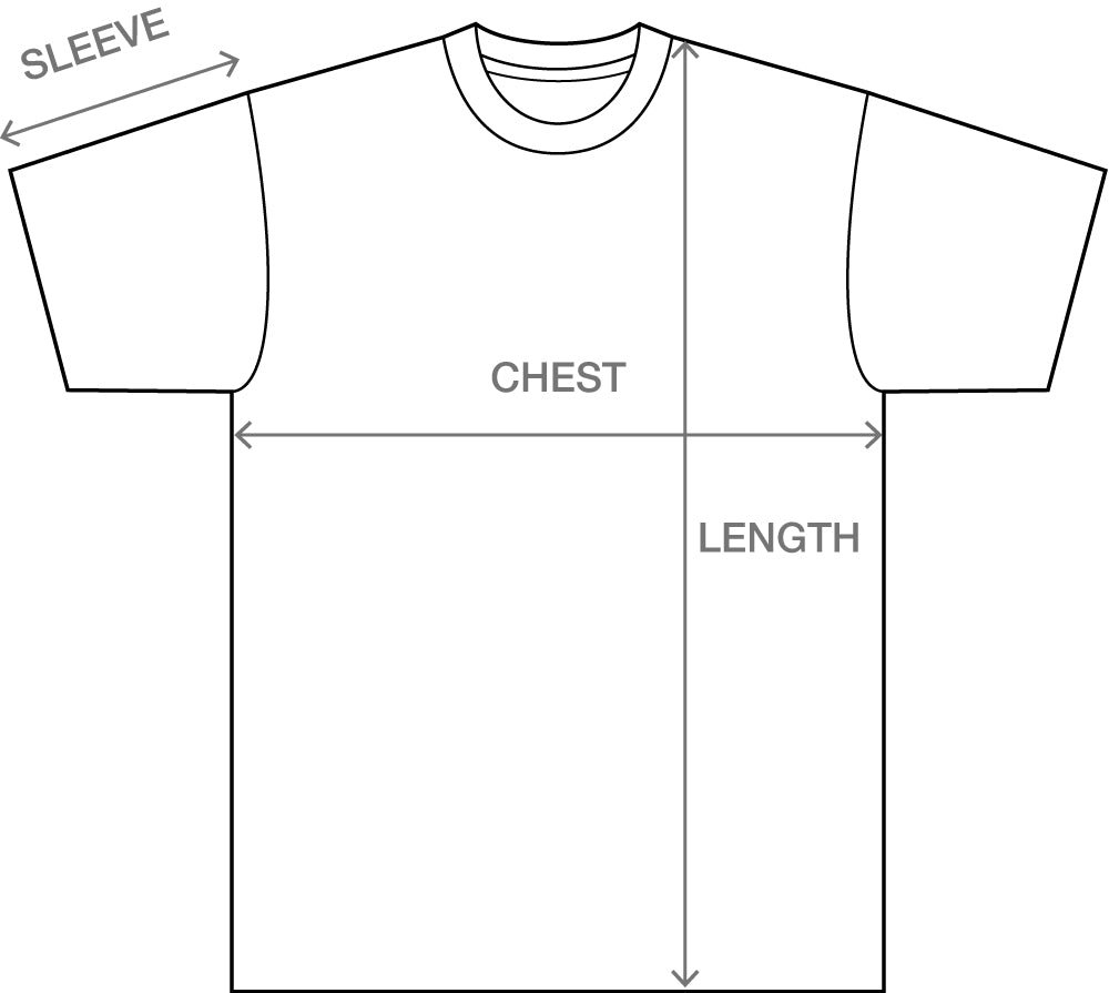 BASIC STÜSSY TEE size chart